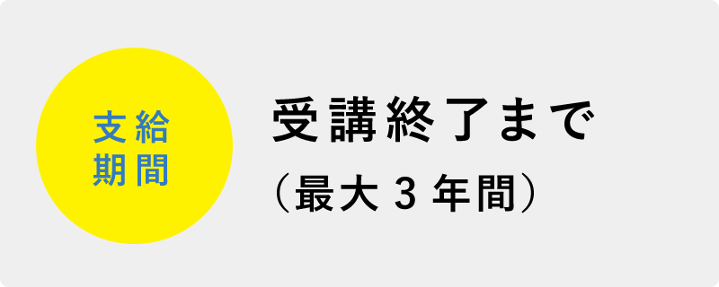 支給期間 受講終了まで